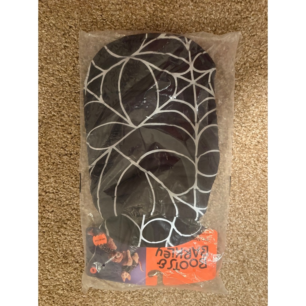 Boots & Barkley Dog Vest Unisex XL Black Reflective Spider Web Halloween Costume